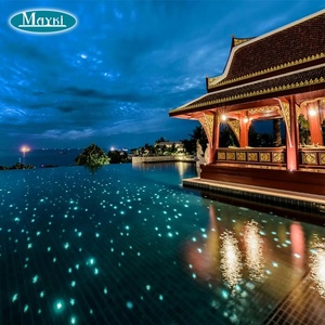 100sqm 378 별 LED 영사기 pmma 섬유 목록 304 316 끝 이음쇠 절단기 뜨거운 칼을 가진 옥외 piscina 광섬유 별 수영장