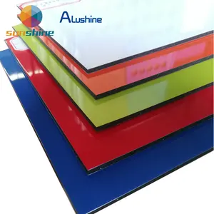 Folhas de revestimento de alumínio pe pvdf, 3-4-5-6mm acp/acm, fabricante de painel composto de alumínio