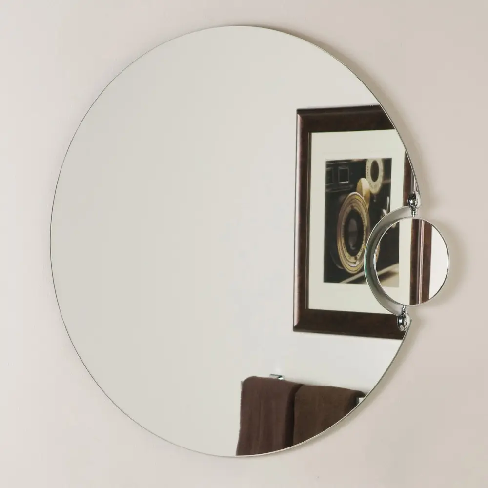 Cermin perak tidak beraturan untuk cermin oval bulat kecil atau bentuk kustom untuk cermin dinding dekoratif
