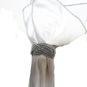 Handmade Nice Cotton Napkin Rings with Woven Cotton Rope Tableware Napkins Ring for Promotional Use