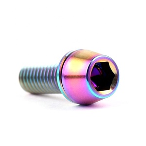 Pernos de piezas de Metal y titanio coloridos para rueda de coche, pernos y tuercas de titanio moldeados, para rueda de motocicleta - Product Image 4