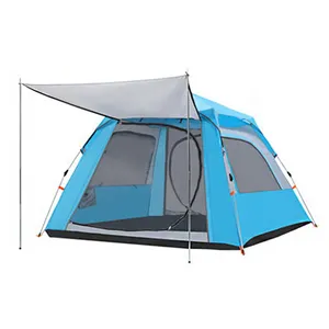 Perlindungan Keluarga Raja Tidur Outdoor Modern Camping Tenda untuk 3 - 4 Orang