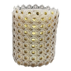 Bán Buôn 8 Hàng Vàng Hướng Dương Nhựa Lưới Rhinestone Bọc Trim Cho Mạng Che Mặt Trang Trí - Product Image 1