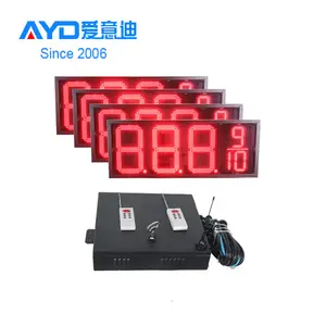 Papan harga Gas LED Super terang 16 inci Remote Control harga langsung pabrik untuk papan Display LED stasiun Gas dengan kotak kontrol