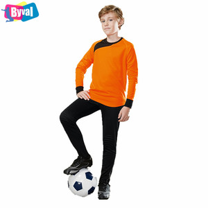 Bambini <span class=keywords><strong>Portiere</strong></span> di <span class=keywords><strong>Calcio</strong></span> Jersey Su Ordinazione 100% Poliestere A Maniche Lunghe di <span class=keywords><strong>Calcio</strong></span> Per Bambini Jersey Shirt con stampa logo personalizzato - Product Image 5