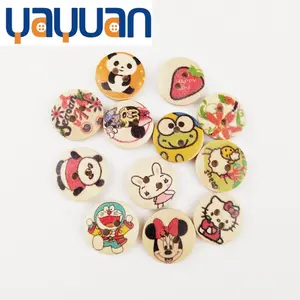 2024 Custom Fancy Painting <strong>Decorative</strong> Wooden <strong>Buttons</strong> Colorful Clothing <strong>Buttons</strong> - Product Image 2