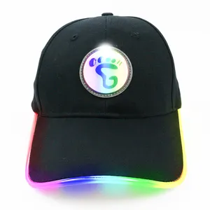 Factory Direct Supply Reine Farbe Hut 6 Panel Snapback Sport LED Baseball Hut