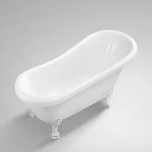 Aifol — Mini baignoire en acrylique pour bébé, baignoire autoportante de petite taille 61 pouces, avec quatre pieds