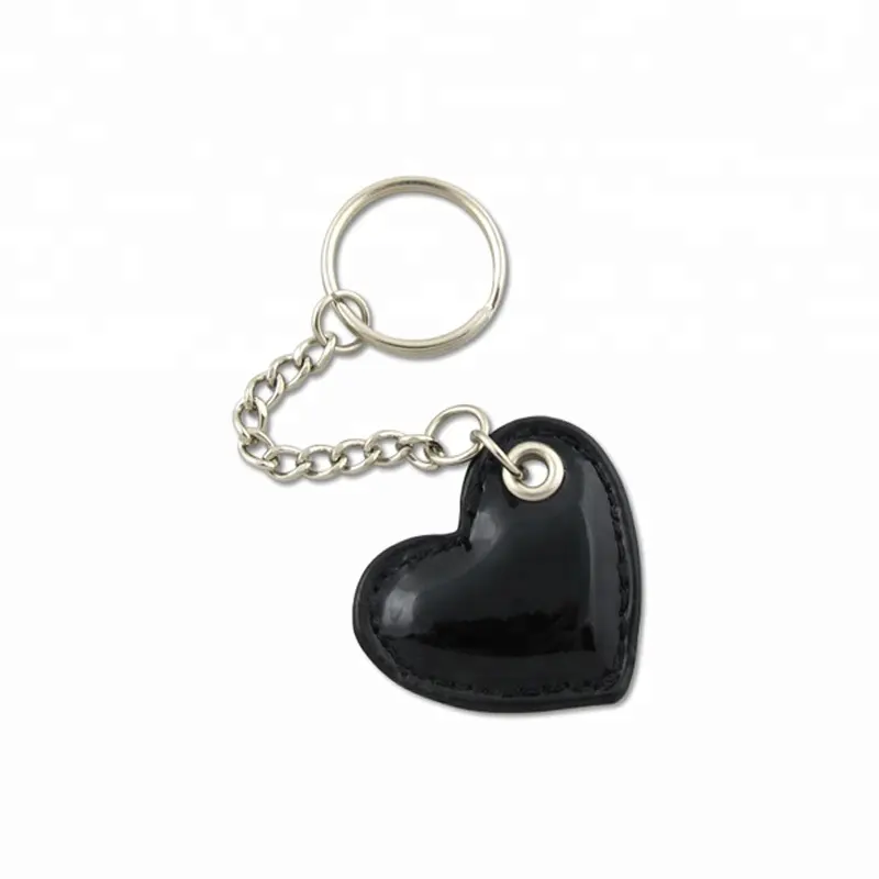 Chave de chave de couro em forma de coração