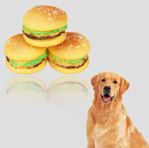 Jouet Pour Chiot, Jouets Grinçants Pour Chien Jouet à Mâcher Hamburger Sonore Pour Chiot, Pour Chat Chien Chiot Animal De Compagnie