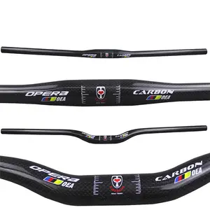 Serat Karbon Total MTB Stang Sepeda Stang Karbon 31.8Mm Sepeda Gunung 4 Upsweep 9 Backsweep Gratis Pengiriman