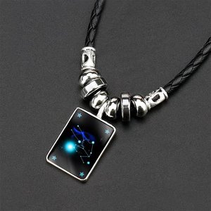 Moda 12 dodici pendenti collana disegni zodiacali gioielli placcati-universo ZU011 - Product Image 2