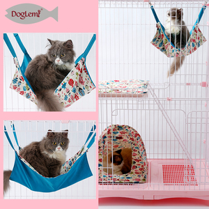 Jaula suave personalizada para mascotas hamaca lienzo colgante gato columpio con ventana impresa patrón cama - Product Image 3