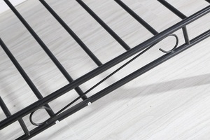 Vente en gros <span class=keywords><strong>Lit</strong></span> <span class=keywords><strong>simple</strong></span> moderne et peu encombrant en <span class=keywords><strong>fer</strong></span> <span class=keywords><strong>forgé</strong></span> <span class=keywords><strong>Lit</strong></span> 1 place en métal - Product Image 5