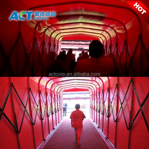 Xách tay có thể thu vào cầu thủ đường hầm cho trong nhà và ngoài trời sân vận động bóng đá khung thép với vải bìa và vải Bên Tường - Product Image 3