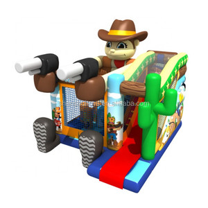 Nouveau château gonflable de cowboy avec toboggan, château gonflable combiné pour enfants, à vendre, 2020 - Product Image 1