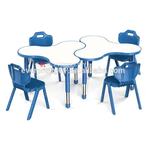 Unique design high quality kindergarten furniture kids desk and chairs for sale