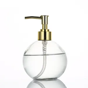 400毫升透明球形玻璃皂液器瓶