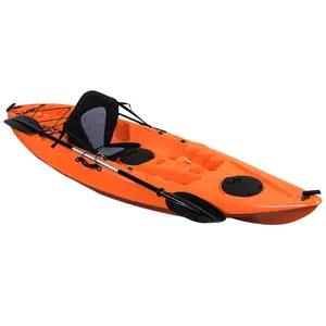 LLDPE-Barco de agua de plástico individual, kayak de pesca, recreativo de mar