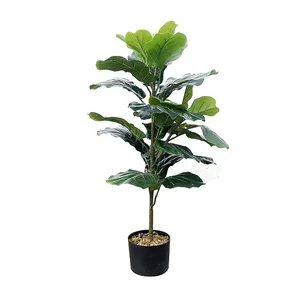 Künstlicher 80cm Geigen blatt Feigen baum Ficus Lyrata Baum/Ficus Lyrata