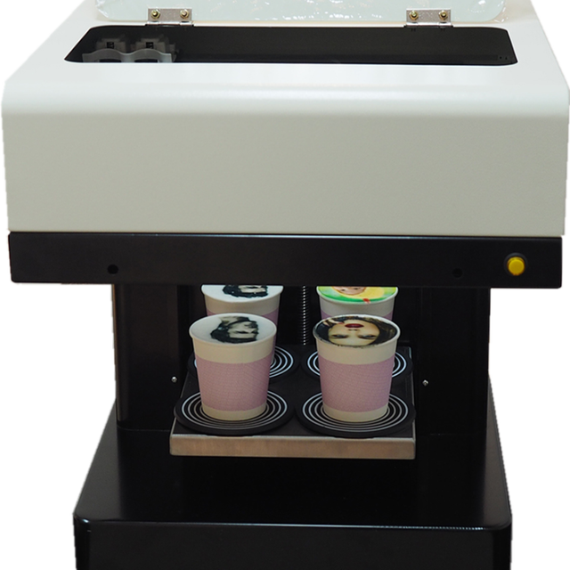 2019 New Arrival 4 Cups Digital Edible Ink 3D Food Coffee Printer /Latte Art Cappuccino Foam Cotton Candy Printing Machine