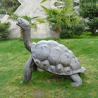 Sculpture de tortue en bronze de style casting YOUFINE pour extérieur avec patine, décoration de jardin