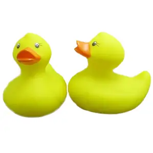 Custom Floating PVC Plastic 10cm Yellow Weighted Bottom Racing Rubber Bath Ducks with Series Number