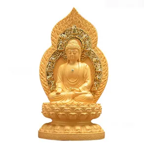 Dropship A Buon Mercato All'ingrosso Buda Heykeli Mini Statua di Buddha Tuong Phat Golden Buddha Statue In Resina