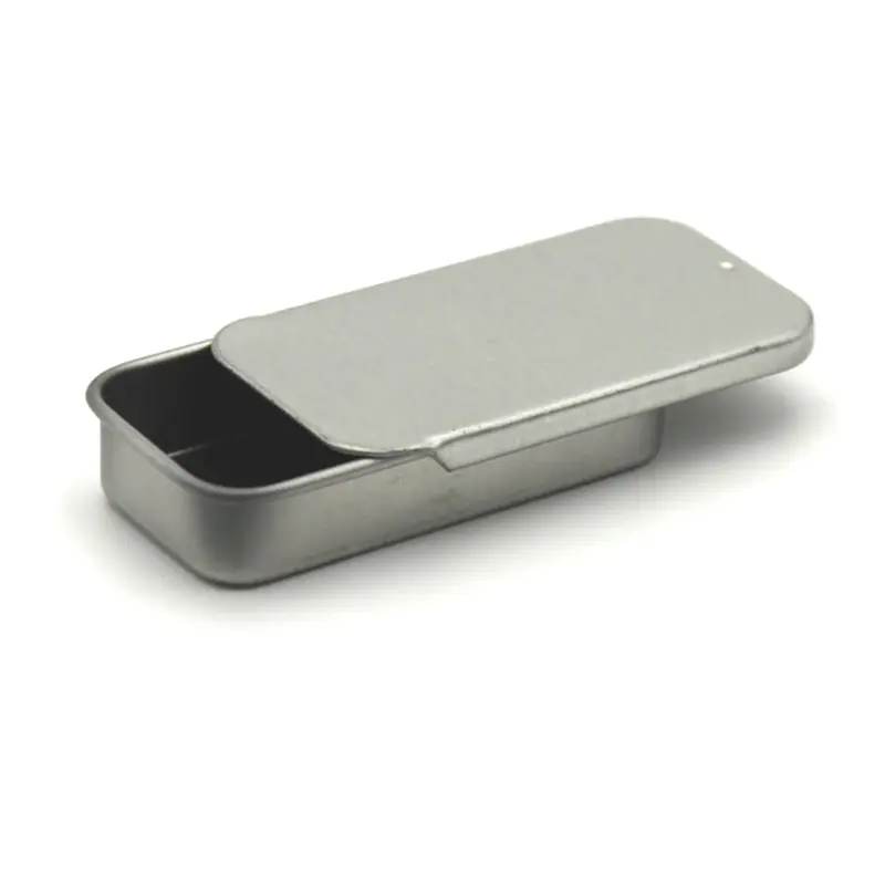 Прямоугольная упаковочная коробка для конфет, раздвижная жестяная коробка с пользовательской печатью, металлическая жестяная банка