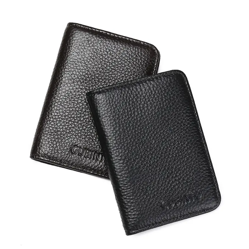 GUBINTU rfid blocking slim wallet cowhide credit card holder mini wallet for men