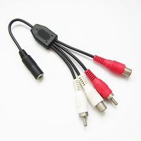 Câble audio 4 en 1, 1 prise jack stéréo femelle 3,5 mm vers 4 câbles séparateurs audio RCA