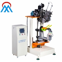 Aangepaste 2 kleuren dozen 4 as 1 tuften dubbele hockey borstel making machine met hoge productie maken huishoudelijke reinigingsborstel