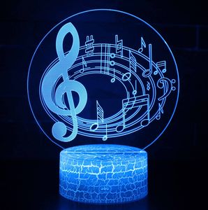 LED 3d lampada musicale nota 3d luce notturna con base <span class=keywords><strong>di</strong></span> crack colorato che cambia lampada da comodino per la decorazione della casa <span class=keywords><strong>di</strong></span> natale - Product Image 5