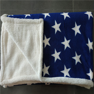 Venta caliente 100% Poliéster OEM Bandera nacional Patrón Coral Fleece Manta Muestra disponible - Product Image 3