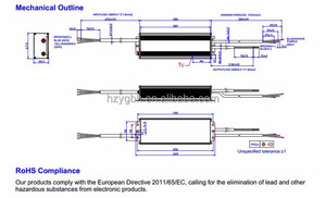 EUG-150S210DV Inventronics 150W IP67 140-2100mA Driver LED à courant constant dimmable Série EUG Ballast LED - Product Image 4