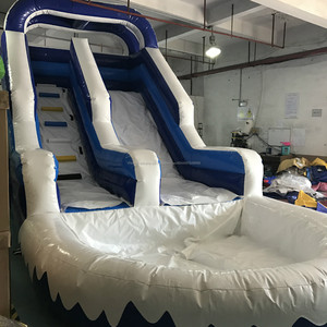 2017 vendre <span class=keywords><strong>tres</strong></span> bien <span class=keywords><strong>grand</strong></span> <span class=keywords><strong>toboggan</strong></span> bleu aquatique avec une petite piscine de bonne qualité PVC matériel directement d'usine - Product Image 5