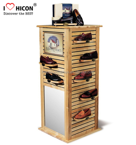 les besoins des Clients au détail Commercial autoportante Slatwall Sports Shoes <span class=keywords><strong>Store</strong></span> acrylique en bois présentoir - Product Image 4