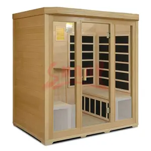 Salas de Sauna de infrarrojos para 4 Persona con Carbono y Panel de Control de Computadora