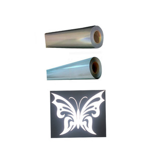 Traceur haute visibilité coupe <span class=keywords><strong>PES</strong></span> TPU presse à chaud élastique fer de transfert sur papier réfléchissant film autocollant pour t-shirt logo étiquette - Product Image 4