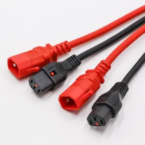 US-VDE-Zulassung IEC 320-C14 bis IEC 320-C13 VERRIEGELUNG Netz verlängerung kabel IEC Lock C13-Kabel c13 c14-Stecker Netz kabel