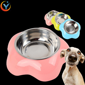 Nouveau design, bol pour animaux de compagnie en acier inoxydable en forme de fleur, mangeoire à eau pour chien chat oiseau de compagnie - Product Image 1