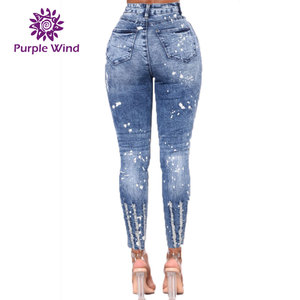 <span class=keywords><strong>Precio</strong></span> de fábrica de lavado de moda Denim Skinny Jeans brasileños para las mujeres - Product Image 3