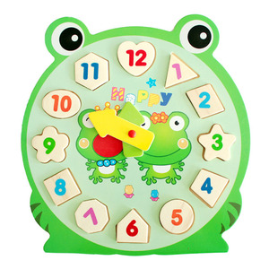 Apprentissage de <span class=keywords><strong>l</strong></span>'<span class=keywords><strong>heure</strong></span>, enseignement, jouet en bois, horloge pour enfants - Product Image 2