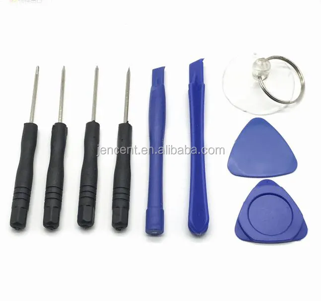 hot sale 100% new 9in1 universal mobile repairing tool kit screwdriver set for iphone 7/6/5