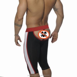 Shorts de sport pour hommes, style boxer, longueur genou, sexy et ludique, sans bas - Product Image 3