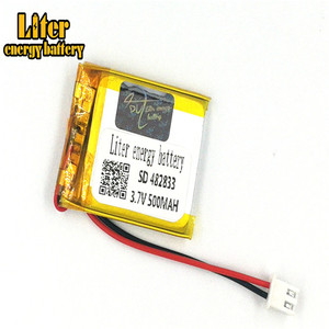 Plug 2.5-2 P 3.7 V 482833 500 mah lipo battery Rechargeable solar li ion polymer lithium battery with PCM - Product Image 1