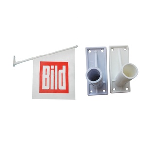 Popular Bracket Polyester Custom Mount Plastic Pole Mounted Wall Hanging Flag Banner For Your Event