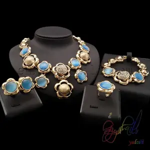 handmade jewelry set blue fire opal jewelry sets indian coral jewellery designs