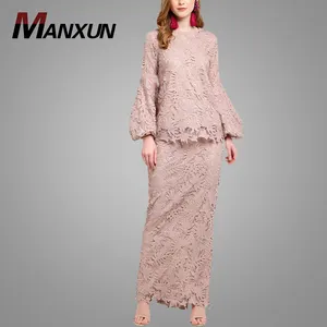 Kurung 2018 fashion elegant lace design abaya dress manxun baju kurung baju kebaya modern baju women women ladies