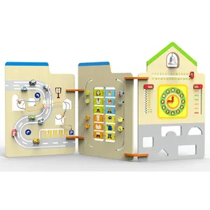 Anak-anak TK Permainan Dinding Mainan Bermain Dinding Kayu Aktivitas Dekorasi Panel untuk Dijual